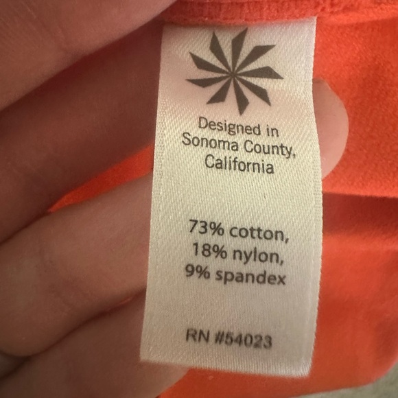 Athleta Orange Hooded Cowl Neck Sweatshirt - size small - Picture 5 of 6